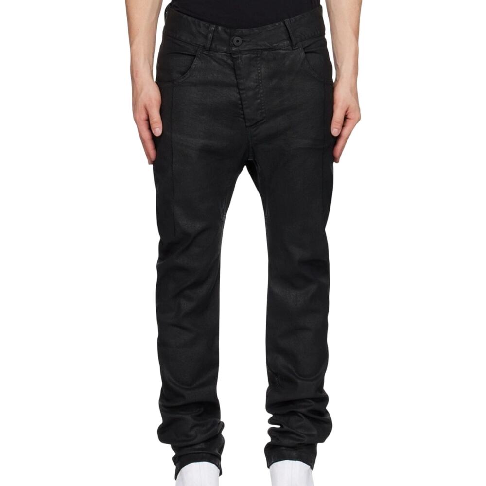11 by Boris Bidjan Saberi P1C Jeans size XL Black Coated Cotton Denim Extra Long